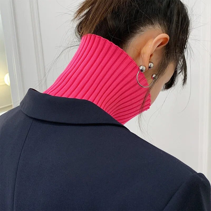 Temperaments Minimālisma Metāla apļa krelles Auskari Sievietēm Unisex nakts kluba ballīte Jauna korejiešu modes auskari rotaslietas