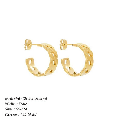 SUNIBI nerūsējošā tērauda auskaru auskari sievietēm Mazi vienkārši apaļi stīpas auskari Aplis Steampunk Aksesuāri Rotaslietas