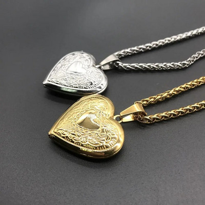 Mīlestības sirds noslēpumains vēstījums medaljons Kaklarota kulons vintage dāvana mīļotajiem pāriem pielāgota vēstule Modes rotaslietas