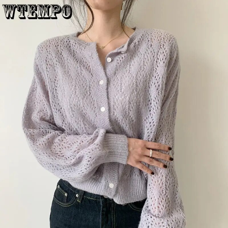Kevad-sügis kampsun Kardigan Kootud päikesekaitse Sall Õhuke mantel Pikkade varrukatega kampsun Kampsunid Tüdrukule Summer Drop Shipping