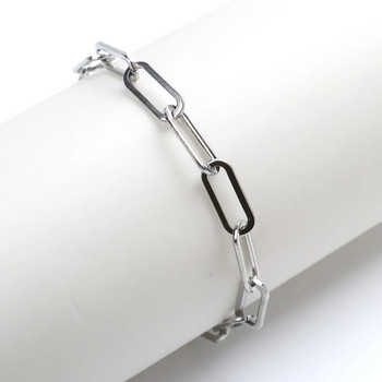 New Fashion 304 Ανοξείδωτες αλυσίδες με συνδετήρες από ανοξείδωτο ατσάλι Βραχιόλια Μεταλλική αλυσίδα χειρός για γυναίκες Ανδρικά κοσμήματα Δώρα μήκους 18,5 cm, 1 τεμάχιο