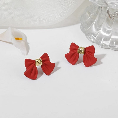 Saldie bordo emaljas sirds auskari sievietēm zelta krāsā metāla mīlestības persiku karājas karājas ausīs vintage rotaslietas meitene Brincos