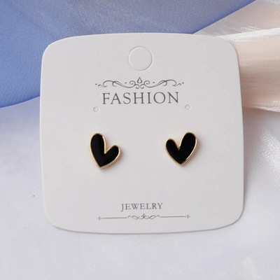 Saldie bordo emaljas sirds auskari sievietēm zelta krāsā metāla mīlestības persiku karājas karājas ausīs vintage rotaslietas meitene Brincos