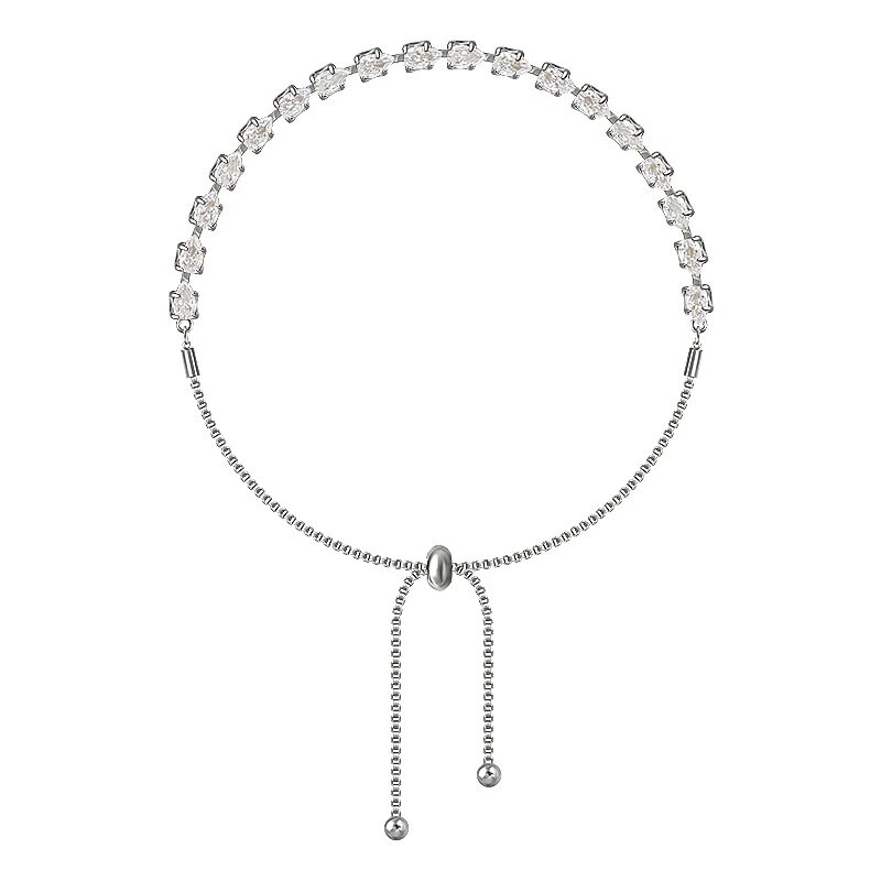 Luksusa augstākās kvalitātes cirkona velkamās regulējamas šarmu rokassprādzes sievietēm 2023. gada korejiešu modes rotaslietas kāzu ballītei, vienkārša rokassprādze meitenei