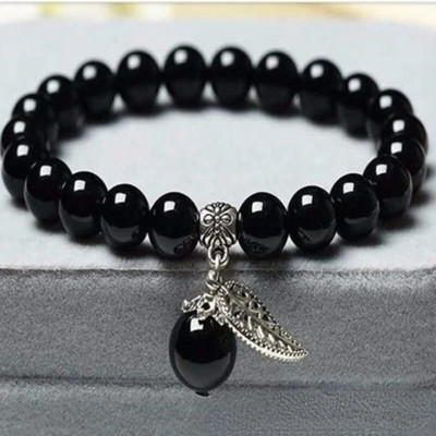 Μόδα Βραχιόλι από πέτρα από φυσικό αχάτη γάτας για γυναικεία κρυστάλλινα βραχιόλια με χάντρες Ζευγάρια που ταιριάζουν πολυτελή κοσμήματα Pulseras Mujer