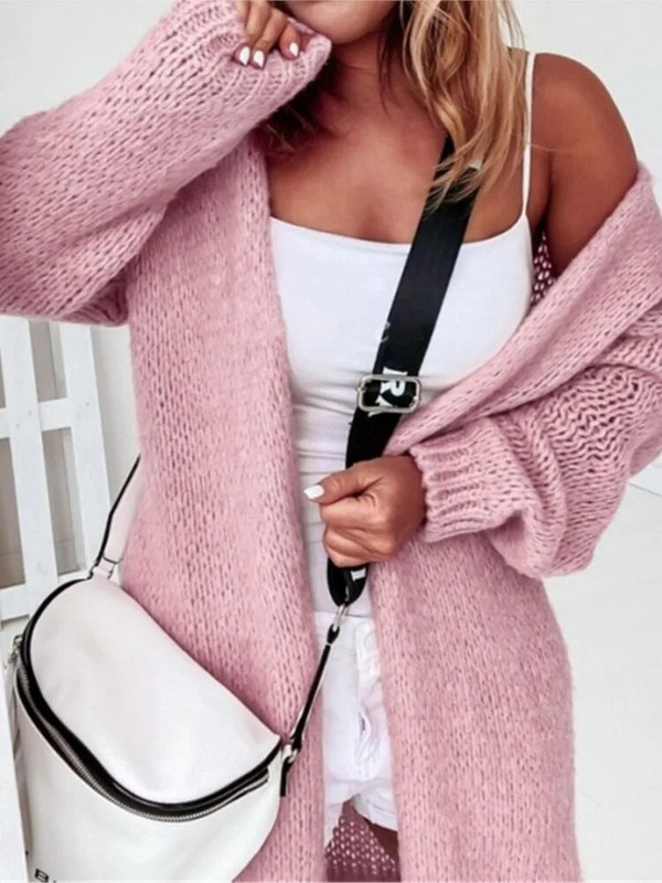 Kardigan Γυναικεία casual μακρυμάνικα πουλόβερ Top 2022 Φθινόπωρο Χειμώνας Νέα Μόδα Φαρδιά Ζακέτα Πανωφόρια Κομψά μασίφ πλεκτά