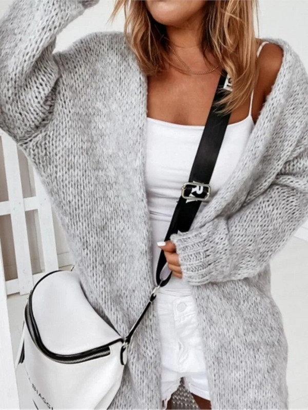 Kardigan Γυναικεία casual μακρυμάνικα πουλόβερ Top 2022 Φθινόπωρο Χειμώνας Νέα Μόδα Φαρδιά Ζακέτα Πανωφόρια Κομψά μασίφ πλεκτά