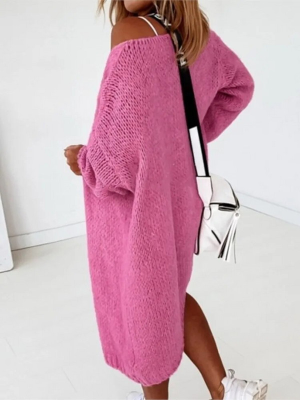 Kardigan Γυναικεία casual μακρυμάνικα πουλόβερ Top 2022 Φθινόπωρο Χειμώνας Νέα Μόδα Φαρδιά Ζακέτα Πανωφόρια Κομψά μασίφ πλεκτά