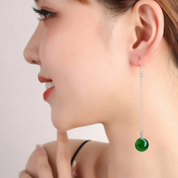 Κομψά μοντέρνα vintage σκουλαρίκια κρεμαστά με οπάλιο για γυναίκες με κρεμαστό σκουλαρίκι από φυσική πράσινη πέτρα Κοσμήματα Δώρο για πάρτι Pendientes Mujer