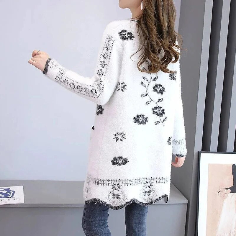 Φθινοπωρινό χειμωνιάτικο μπουφάν Γυναικείο πουλόβερ Νέο 2023 Πλεκτά με κουμπιά ζακάρ γυναικεία ζακέτα Γυναικεία casual γυναικεία πουλόβερ πανωφόρια