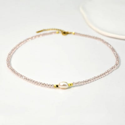 Bohém természetes édesvízi gyöngy nyaklánc színes puha polimer agyag gyöngyök nyakkivágással nyári strand kézzel készített női ékszerek