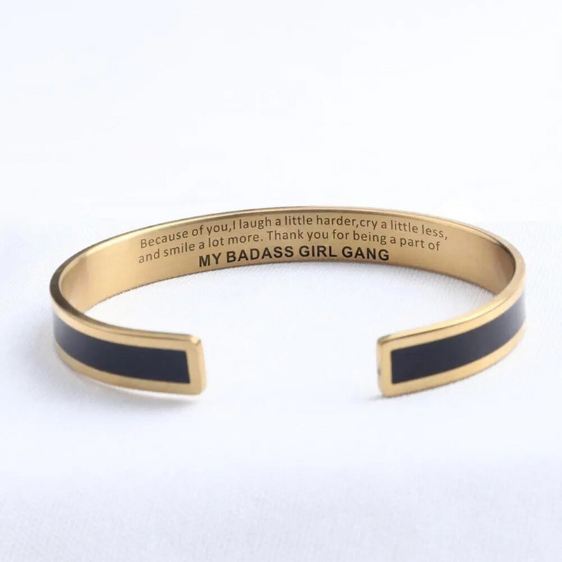 My Badass Girl Gang daudzkrāsu rokassprādze tevis dēļ es smejos mazliet stiprāk raudu mazliet mazāk vairumtirdzniecības dropshipping