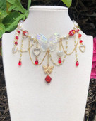 Κολιέ Fairycore Butterfly/ Κολιέ με χάντρες τσόκερ με χάντρες Pixie Cottagecore Y2k