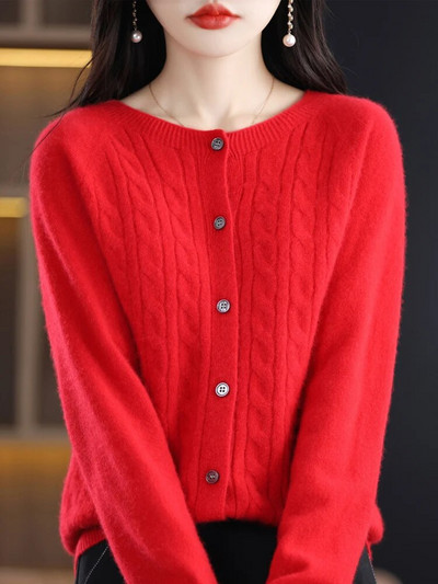 Grace kevadine naiste kaelus, 100% kašmiirist meriinovillane kampsun, naiste silmkoeline kampsun, keerutatud kudum, lahtised topid Traf y2k