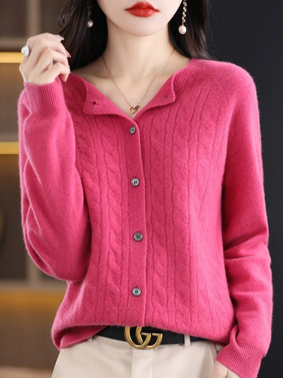 Grace kevadine naiste kaelus, 100% kašmiirist meriinovillane kampsun, naiste silmkoeline kampsun, keerutatud kudum, lahtised topid Traf y2k