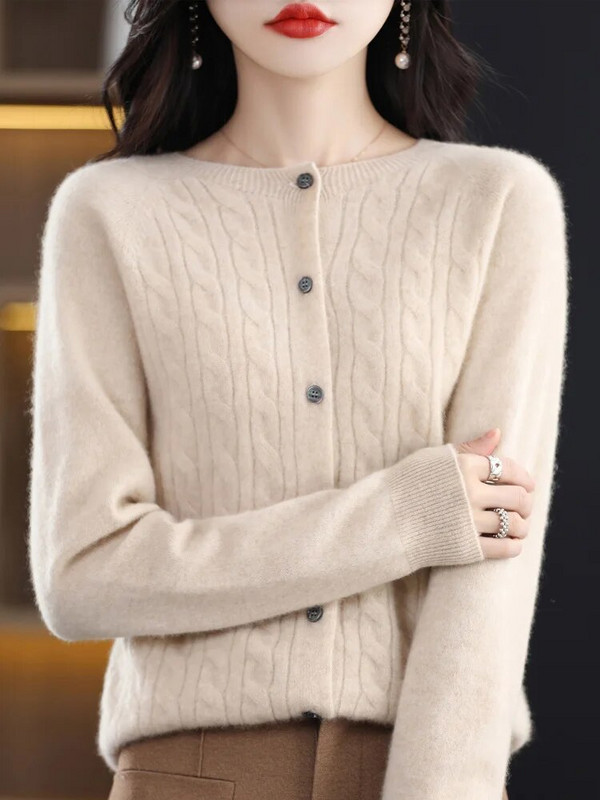 Grace kevadine naiste kaelus, 100% kašmiirist meriinovillane kampsun, naiste silmkoeline kampsun, keerutatud kudum, lahtised topid Traf y2k