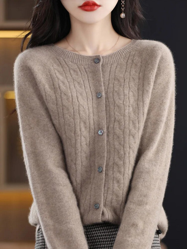 Grace kevadine naiste kaelus, 100% kašmiirist meriinovillane kampsun, naiste silmkoeline kampsun, keerutatud kudum, lahtised topid Traf y2k