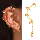 Piercing nélkül Lógó Gótikus Punk Ördög Claw Fülmandzsetták Női Ékszerek Fém Fül Csont Fülbevaló Lányok Divat Kiegészítők Ajándék