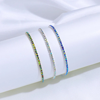 3PCS Цветни стъклени кристални еластични модни гривни на ръка за жени Бижута Подарък за парти Момиче Гривни на едро Безплатна доставка