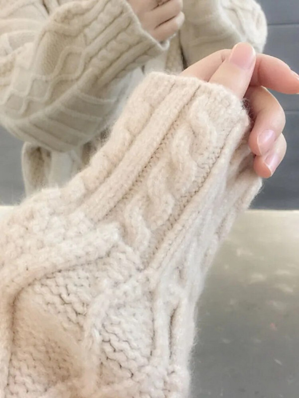 Džemperi Sieviešu Adīšana Jakas Ikdienišķs V veida kakla izgriezuma džemperis ar garām piedurknēm Ikdienas vienkrāsains Modes, brīvs, vienrindas džemperis