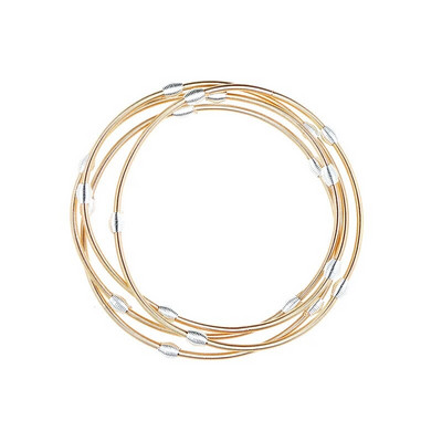 Madingi papuošalai Moterų žavesio dovanų metalo anglies plieno vielos spyruoklinis rutulys kelių sluoksnių derinys, mišrių spalvų spyruoklinių apyrankių rinkinys