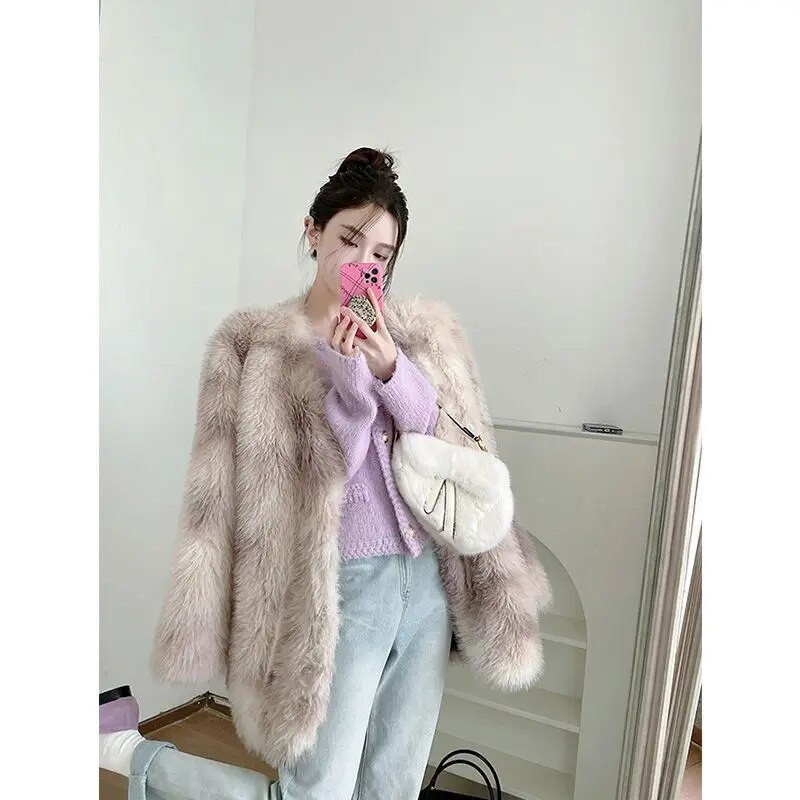 Rudens ziemas trikotāžas mēteļi Mohēra Sieviešu ūdeles Kašmira Džemperi Jakas Īsi Vilnas Šiks Pērļu trikotāžas izstrādājumi ar vienu rindu H129