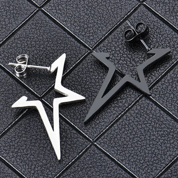 Gothic Y2K Star σκουλαρίκια Hip Hop Gothic Fashion από ανοξείδωτο ατσάλι Punk Stud σκουλαρίκια για γυναίκες Κοσμήματα φίλων για πάρτι το καλύτερο δώρο