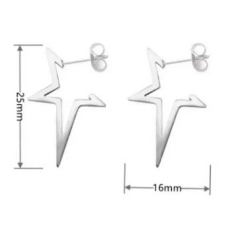 Gothic Y2K Star Auskari Hip Hop Gothic Fashion Nerūsējošā tērauda Punk Stud Auskari sievietēm Juvelierizstrādājumu ballītes draugiem Labākā dāvana