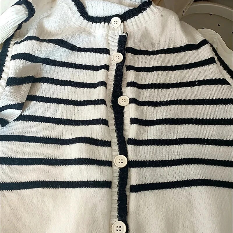 Κορεάτικη μόδα με λαιμόκοψη μονόστομο σιφόν μανίκι πλεκτή γυναικεία ζακέτα ολόσωμη ματισμένη ψεύτικη δίδυμη χαλαρή γυναικεία πουλόβερ