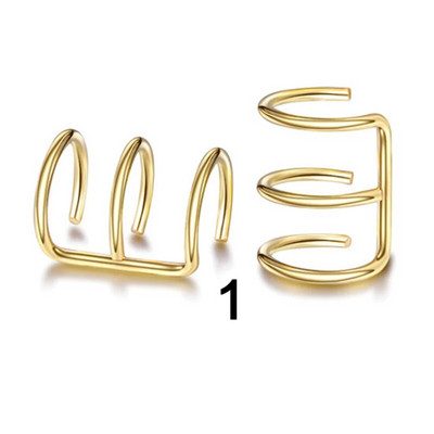 12/10/2gab. Nerūsējošā tērauda klipsi Ausu aproces auskari Viltus skrimšļa auskari sievietēm bez pīrsinga klipšu auskaru komplekta auskaru rotaslietas