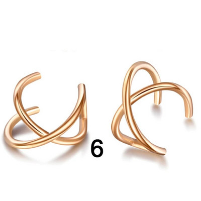 12/10/2gab. Nerūsējošā tērauda klipsi Ausu aproces auskari Viltus skrimšļa auskari sievietēm bez pīrsinga klipšu auskaru komplekta auskaru rotaslietas