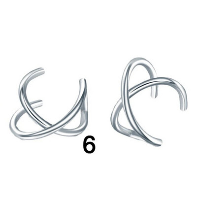 12/10/2gab. Nerūsējošā tērauda klipsi Ausu aproces auskari Viltus skrimšļa auskari sievietēm bez pīrsinga klipšu auskaru komplekta auskaru rotaslietas