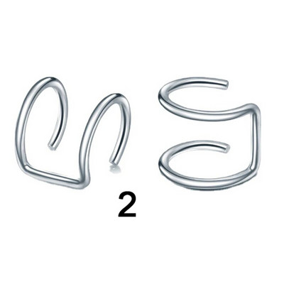 12/10/2gab. Nerūsējošā tērauda klipsi Ausu aproces auskari Viltus skrimšļa auskari sievietēm bez pīrsinga klipšu auskaru komplekta auskaru rotaslietas