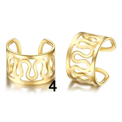 12/10/2gab. Nerūsējošā tērauda klipsi Ausu aproces auskari Viltus skrimšļa auskari sievietēm bez pīrsinga klipšu auskaru komplekta auskaru rotaslietas