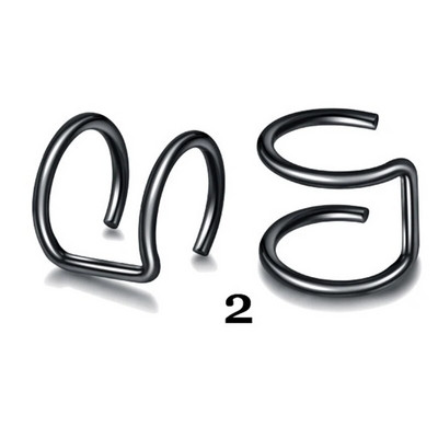 12/10/2gab. Nerūsējošā tērauda klipsi Ausu aproces auskari Viltus skrimšļa auskari sievietēm bez pīrsinga klipšu auskaru komplekta auskaru rotaslietas