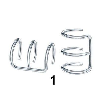 12/10/2gab. Nerūsējošā tērauda klipsi Ausu aproces auskari Viltus skrimšļa auskari sievietēm bez pīrsinga klipšu auskaru komplekta auskaru rotaslietas
