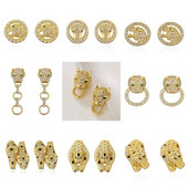 Jauni modes leoparda formas auskari sievietēm šarms vara cirkons pāri nolaižamie auskari ballītes bankas šovs rotaslietas kāzu dāvana