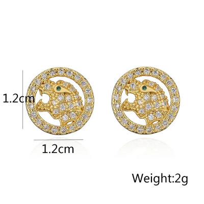 Jauni modes leoparda formas auskari sievietēm šarms vara cirkons pāri nolaižamie auskari ballītes bankas šovs rotaslietas kāzu dāvana