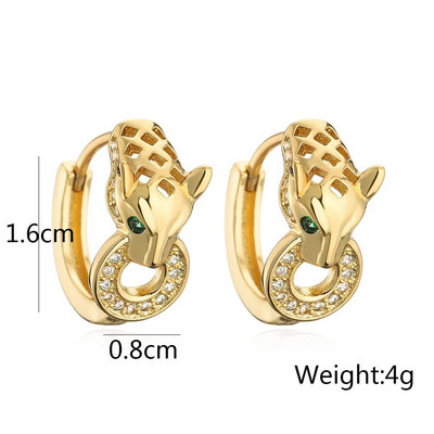 Jauni modes leoparda formas auskari sievietēm šarms vara cirkons pāri nolaižamie auskari ballītes bankas šovs rotaslietas kāzu dāvana