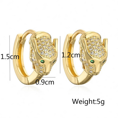 Jauni modes leoparda formas auskari sievietēm šarms vara cirkons pāri nolaižamie auskari ballītes bankas šovs rotaslietas kāzu dāvana