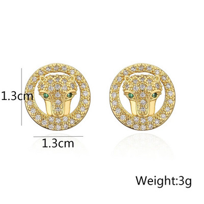 Jauni modes leoparda formas auskari sievietēm šarms vara cirkons pāri nolaižamie auskari ballītes bankas šovs rotaslietas kāzu dāvana