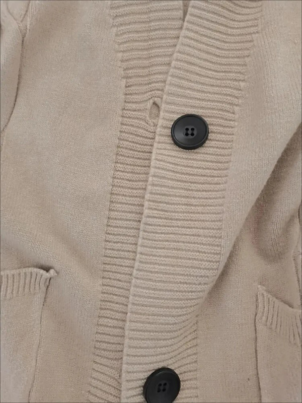 Brīvs, biezs trikotāžas jaciņš silts rudens ziemas garajām piedurknēm, ikdienas džemperis ar V veida kakla izgriezumu korejiešu modes sieviešu trikotāžas apģērbs