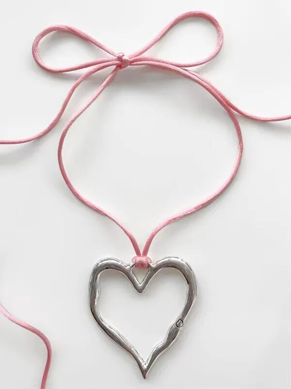 Hyperbole Punk Hollow neregulāra mīlestības sirds kulonu kaklarota sievietēm Sweet Cool Harajuku regulējamas kaklarotas ar kaklarotu rotaslietas