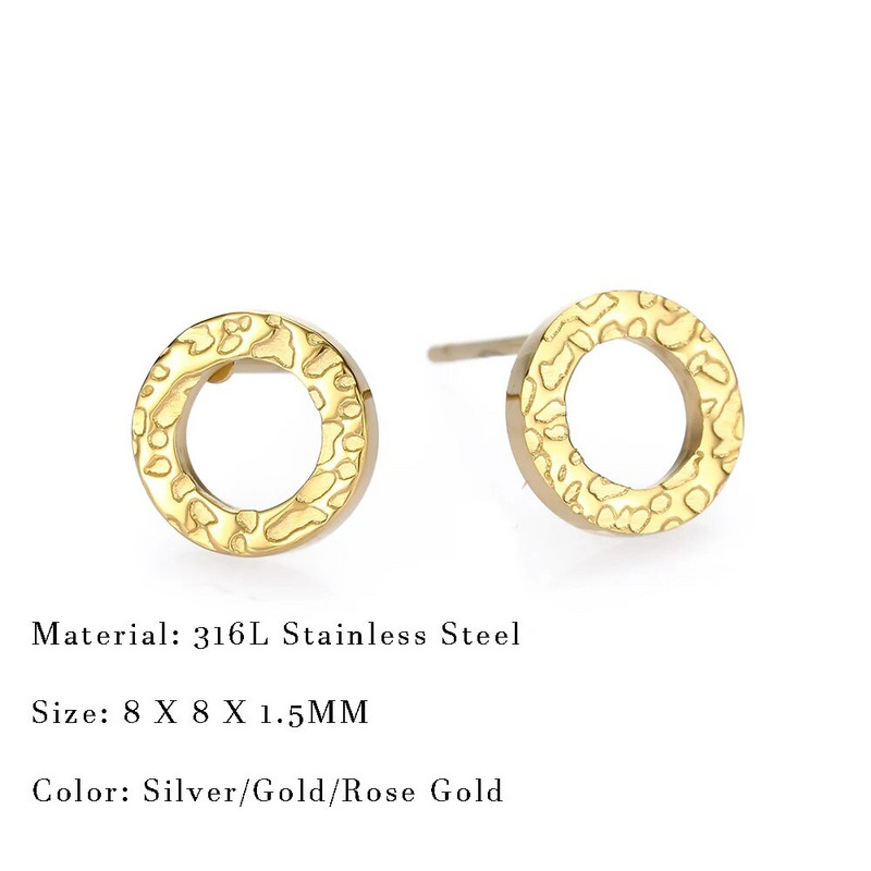 Vintage nerūsējošā tērauda auskari sievietēm, apaļi virtuļi, mazi auskari, līgavas māsas dāvanu rotaslietas vairumtirdzniecība