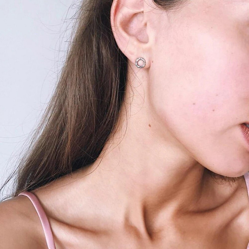 Vintage nerūsējošā tērauda auskari sievietēm, apaļi virtuļi, mazi auskari, līgavas māsas dāvanu rotaslietas vairumtirdzniecība