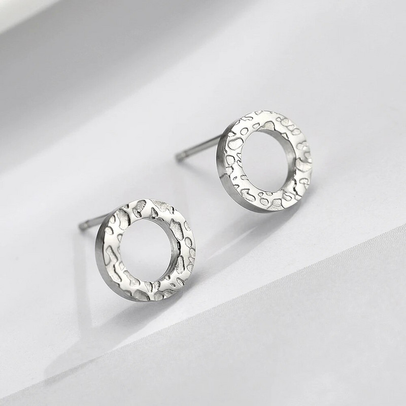 Vintage nerūsējošā tērauda auskari sievietēm, apaļi virtuļi, mazi auskari, līgavas māsas dāvanu rotaslietas vairumtirdzniecība