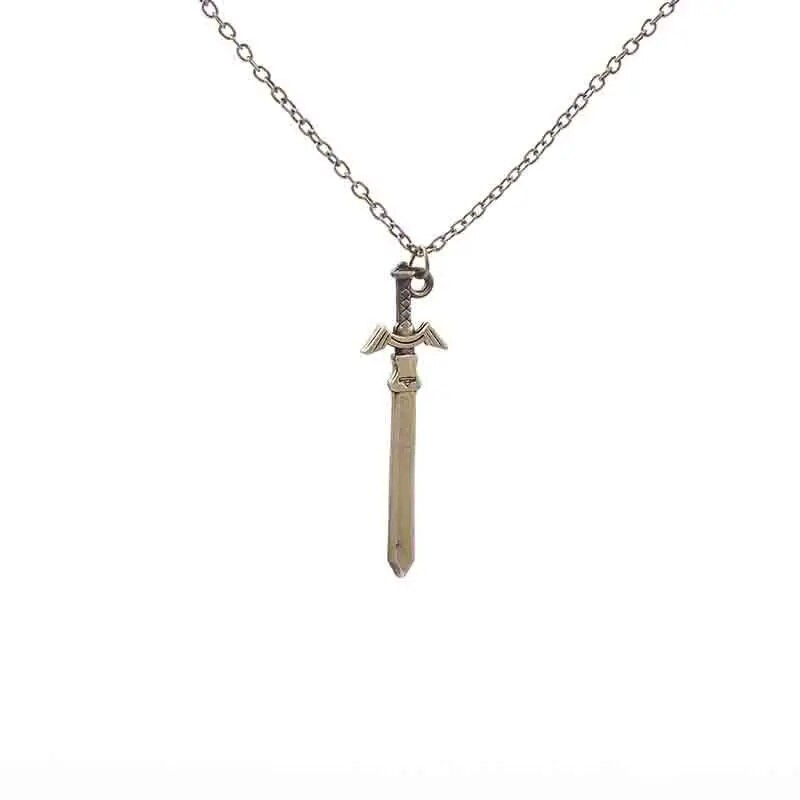 Játék Zelda Nyakláncok Fém Kard Pajzs Szív Medál Nyakláncok Női Férfi Divat Ékszerek Ajándékok Anime Kiegészítők