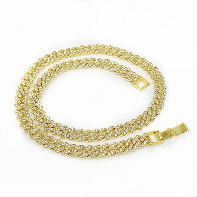 Jauna 9 MM hiphopa vīriešiem sieviešu zaru kubiešu ķēdes kaklarota Bling Iced Out 1 rindas kalnu strēles akmens bruģēts Maiami Kubas ķēdes rotaslietas dāvana