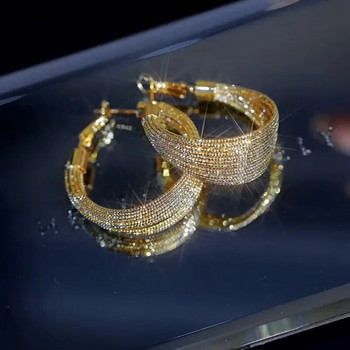 Χρυσό χρώμα Υπερβολικό μέταλλο γεωμετρικά μεγάλα σκουλαρίκια για γυναίκες Απλή προσωπικότητα Σκουλαρίκια μόδας Κοσμήματα γάμου Δώρο γενεθλίων