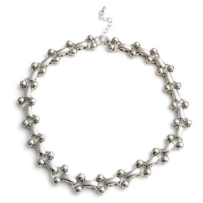 SRCOI Sweet Cool Punk Bone Stick formas ķēde Choker kaklarota Hip Hop atslēgas kaula ķēde ar bumbiņām kaklarota sievietēm vīriešiem rotaslietas